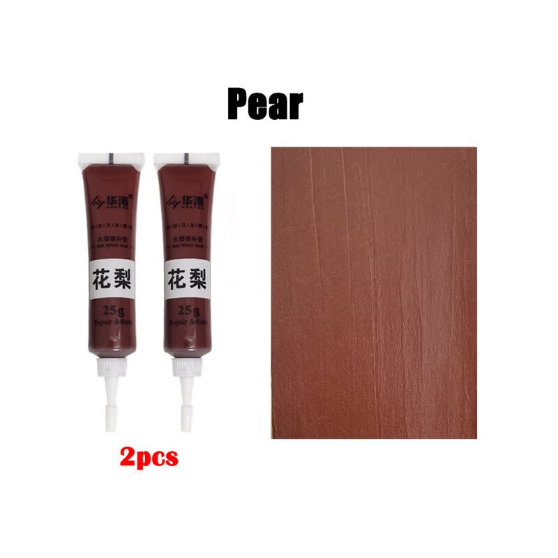 1/2PCS Holz Möbel Reparatur Creme Möbel Berühren Up Marker Creme Wachs Kratzer Füllstoff Remover Scratch Reparatur für tisch Stuhl,2PCS Pear | 04537369297001