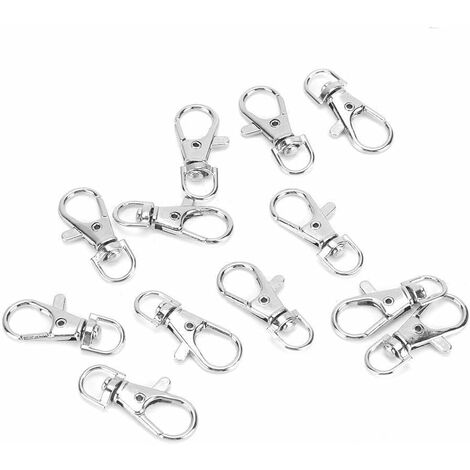 12pcs Pet Birds Foot Rings Cage Door Buckle Lock Claw Trigger Carabiner Iron Anti-escape Accessory for Pet Birds Parrot Small Animals
