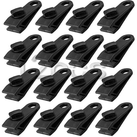 12Pcs Pince à pince pour bâche, ensemble de pinces à bâche résistantes Pince pour auvent instantané pour tentes Tarp Caravan Garden