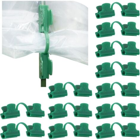12Pcs Pinces de Jardin Pinces à Ressort Pinces de Jardin à Double extrémité Pinces de Serre,Outils de Jardinage Clips de Plantes pour Le Support d'extension de Plantes de Saison de Jardin