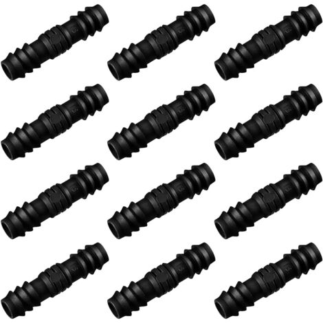 12PCS raccord simple 4 dérivation trois voies à travers coude jardinage grand hangar gouttes d'irrigation accessoires