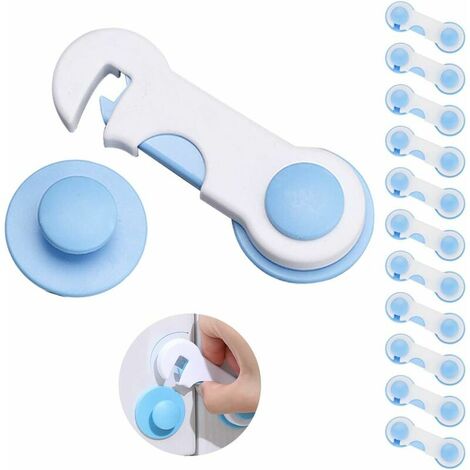 12pcs Sécurité enfant portes, Bloque-placards et loquets, Serrures MagnéTiques SéCurité Enfant Serrure Placards Tiroir Serrure Plate Utilisé pour Tiroir, Porte, Armoires, Frigo, Toilette