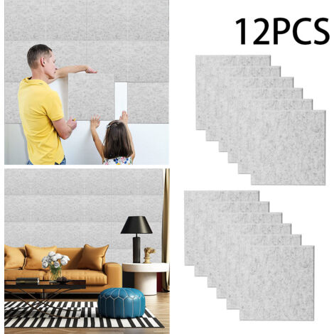 12Pcs Self-adhesive Sound Absorbing Panels