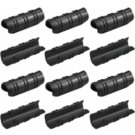 12PCS serres clips 25mm serres de jardin haute température résistant aux fixations pour serres bannière tube jardin film - noir