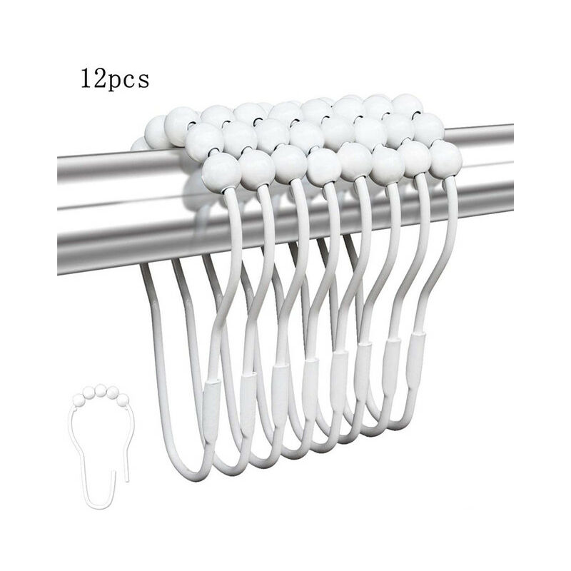 12Pcs Tenda Ganci Solido-Tenda della Doccia di