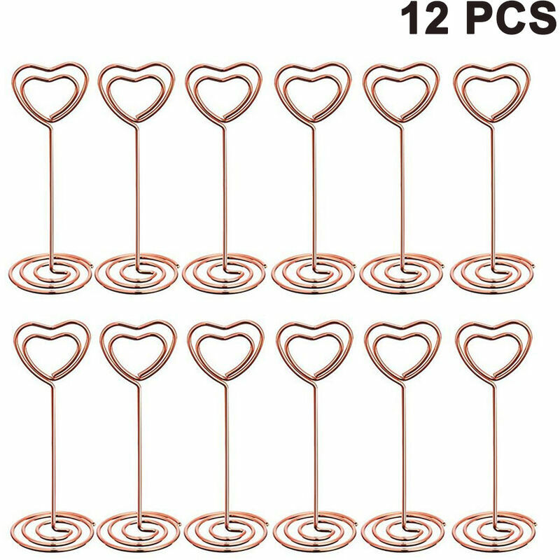 12pcs titolare della carta del posto del cuore