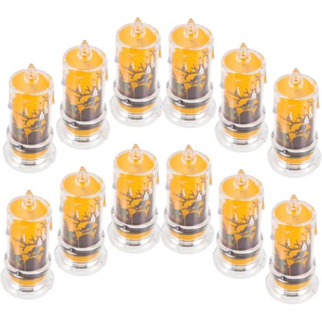 12pièces Bougie LED Décorative sans Flamme pour Halloween Ambience