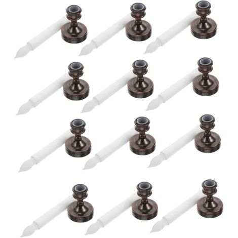 12pièces Bougies LED Décoratives à Piles avec Support