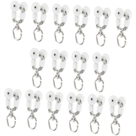 12pièces Galet De Rail Pour Rideau Fourniture De Poulie Pour Rideau Rail Pour Plafond Accessoires Pour Fourniture De Poulie Pour Store Vertical