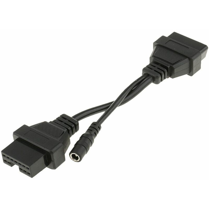 

12Pin OBD1 a 16Pin OBD2 Cable Diagnostico compatible con Mitsubishi Hyundai OBDII Adaptador Conector