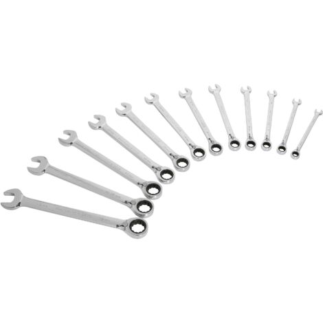 12pz- Assortimento chiavi CLICKRAFT reversibili, 8-19 mm