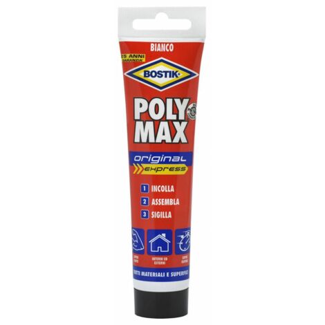 12PZ BOSTIK POLYMAX ORIG. EXPRESS BIANCO TUBO 165G