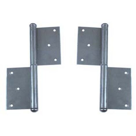 12PZ CERNIERE IN GROSSEZZA IN FERRO LUCIDO - mm.140x92 SX