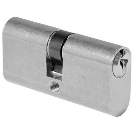 12PZ CILINDRO OVALE Art. 2302/CS Ottone Cromato Satinato mm. 60 (30-30)