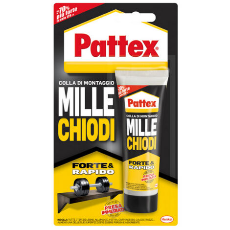 12PZ COLLA PATTEX MILLE CHIODI FORTE&RAPIDO  gr. 100 (blister)