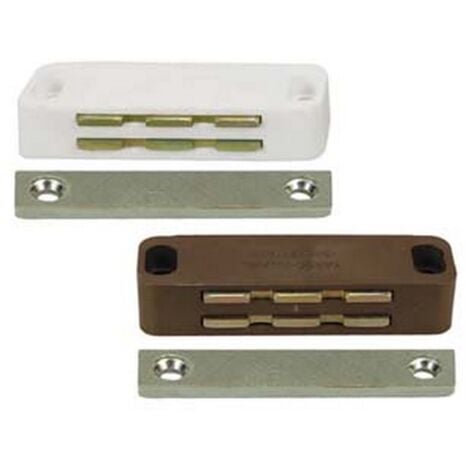 12PZ CRICCHETTI MAGNETICI GRANDI - MM.74X20X16H. ATTRAZIONE KG.14 MARRONE UC20