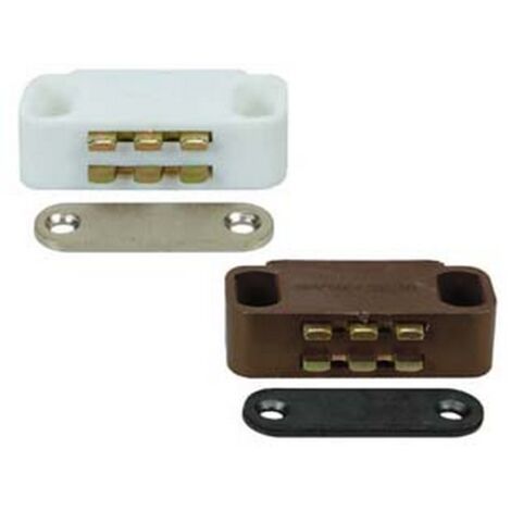 12PZ CRICCHETTI MAGNETICI MEDI - mm.40x15x12,5h. attrazione Kg.5 marrone UC12