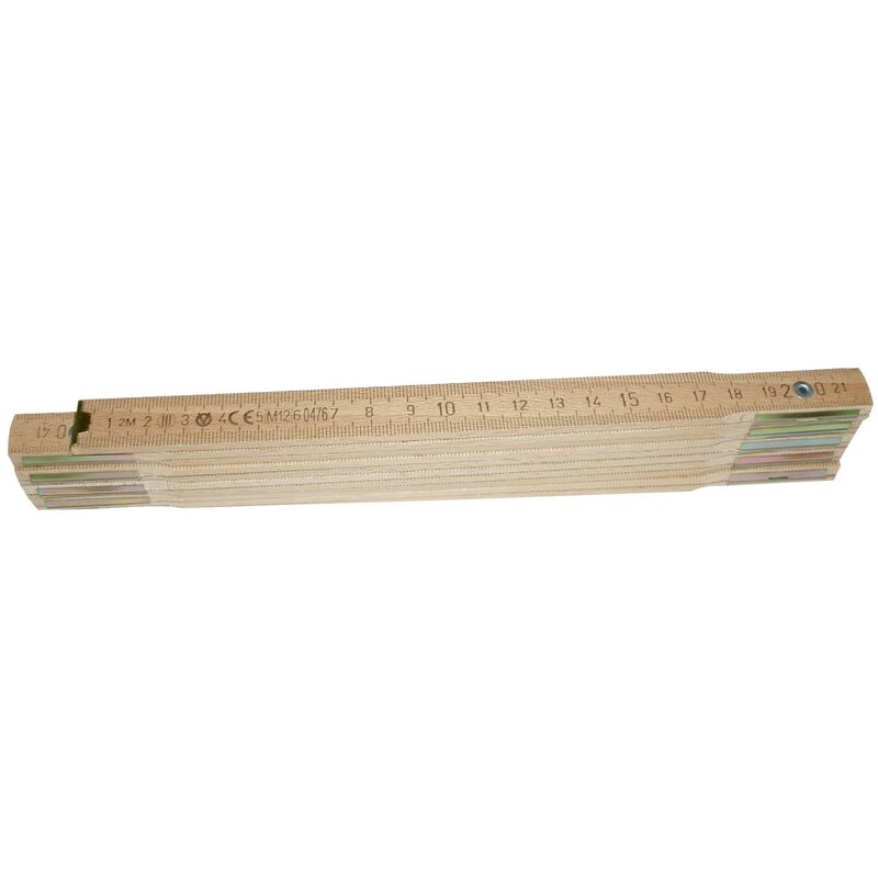 Image of 12PZ doppio metro in legno bianco 10 aste da 16 mm