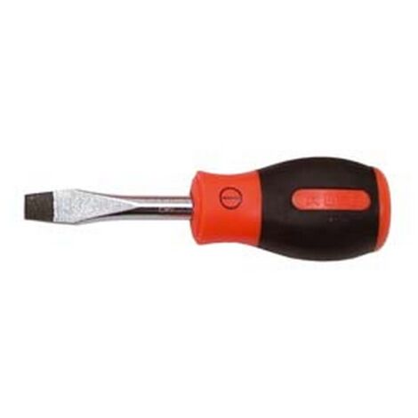 12PZ GIRAVITE NANO LAMA PIATTA A TAGLIO mm.6,5x45 in acciaio al chrome-vanadium molibdeno, punta nera magnetizzata, impugnatura ergonomica bimateriale