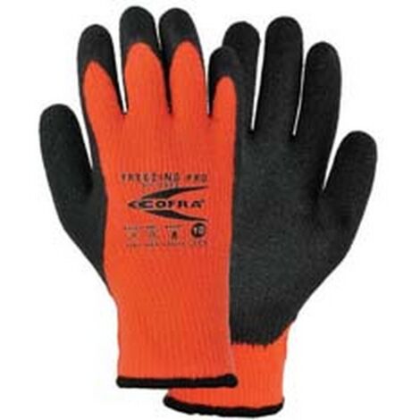 12PZ guanti da lavoro invernali pro acrilici con palmo in lattice - tg.xl