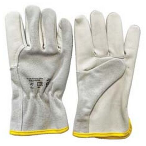 12PZ GUANTO DA LAVORO BOVINO PALMO FIORE DORSO CROSTA - tg.11