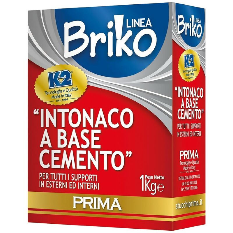 Image of 12pz Intonaco Cemento 'Briko K2' Kg. 1