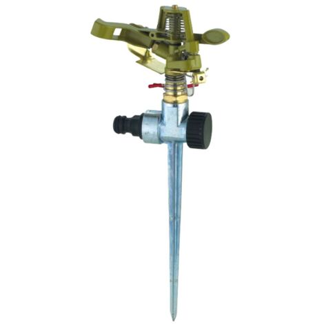 12PZ IRRIGATORE A SETTORE IN ZINCO/OTTONE CON PUNTALE  mis. 1/2M