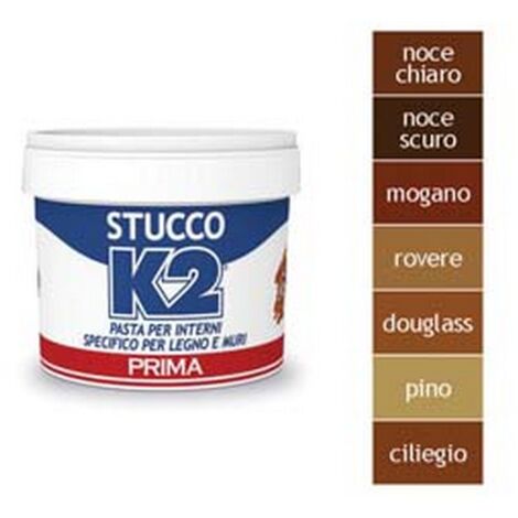 12PZ K2 STUCCO COLORATO IN PASTA PER LEGNO IN BARATTOLO - Kg.0,500 - mogano