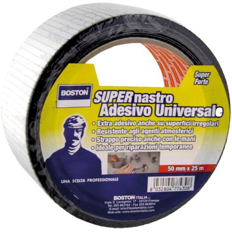 12PZ NASTRO TELATO UNIVERSALE mm. 50 x 5 mt - rosso