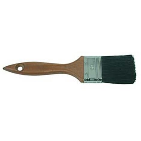12PZ PENNELLESSE SETOLA NERA MANICO LEGNO - mm.50x13x57