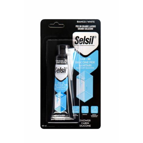 12PZ SELSIL SILICONE ACETICO PER SANITARI BIANCO 50 ML