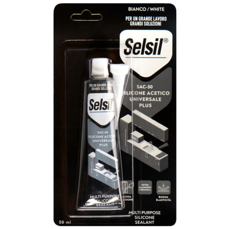 12PZ SELSIL SILICONE ACETICO TRASPARENTE PLUS 50ML