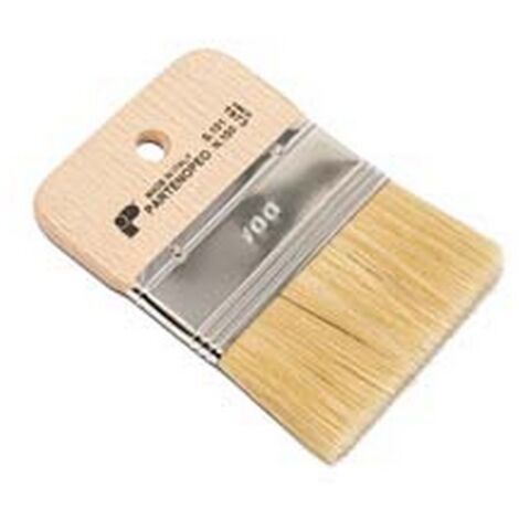 12PZ SPALTER DECORATIVO SETOLA BIONDA MANICO CORTO LEGNO mm9x100 altezza setola