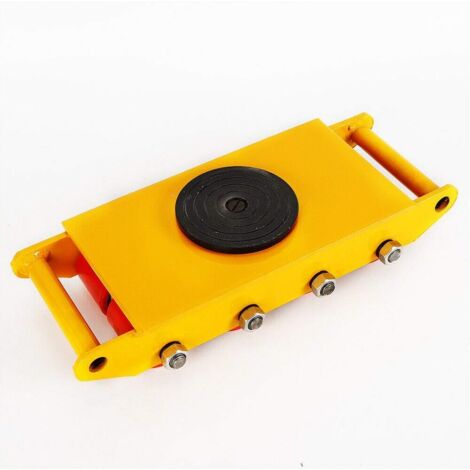 12T - Suspension de transport industriel, roues de transport 360°, couleur jaune