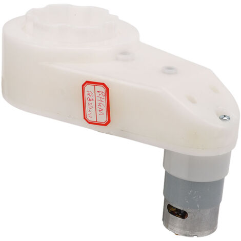 12V 12000RPM Elektromotor mit Getriebe für Kinderfahrzeuge, Kinderwagen und Motorradzubehör, variable Geschwindigkeit, Weiß