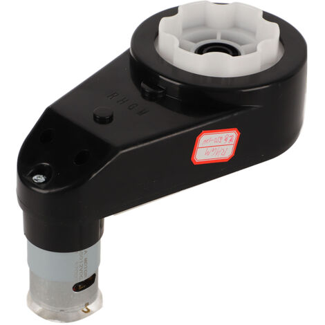 12V 12000RPM Elektromotor mit Getriebe für Kinderfahrzeuge, Kinderwagen und Motorräder - Schwarz