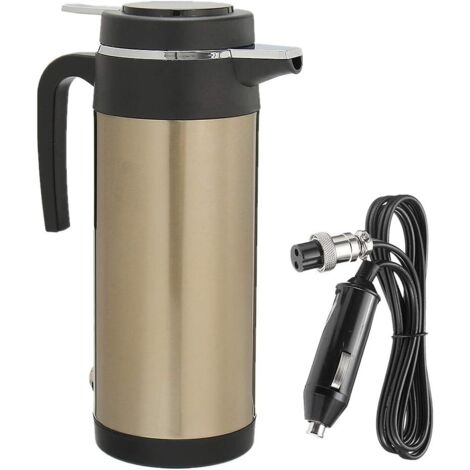 12V 1200ML Bouilloire électrique Portative de Voiture, Tasse de Chauffage de Voyage de voiture Tasse à boire, Chaudière à eau de Bouilloire de Chauffage de voiture pour Eau Thé Café Lait(12V)