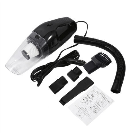 12V 120W Tragbarer Autostaubsauger, Nass- und Trockenreinigung, 5m Kabel, praktisch und leistungsstark (Schwarz)