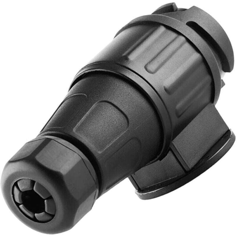 Image of 12V 13 Pin Kunststoff Anhänger Elektrische Verdrahtung Stecker Adapter Schwarz