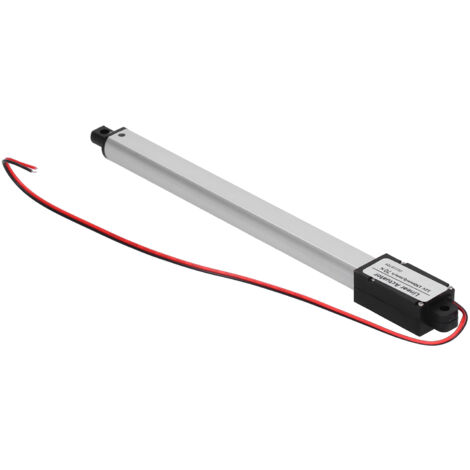 12V 150mm Linearantrieb mit Kurzschlussschutz, integriertem Endschalter und Geräuschreduzierung, 8mm/s und 70N Kraft, kompakte Ausführung.