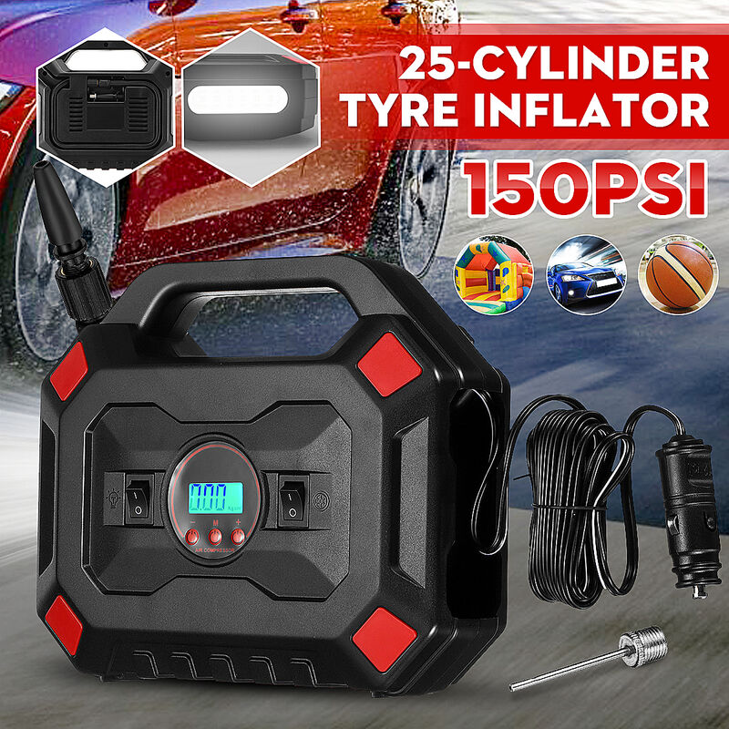 

12V 150PSI 35L / min compresor de aire bomba de aire digital para coche para coche, bicicleta, neumáticos, bolas, anillos de natación, juguetes, con