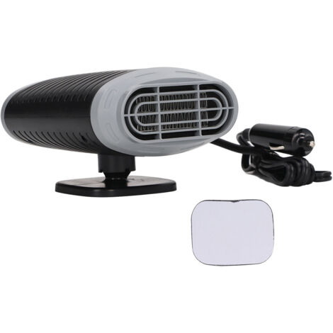 12V 150W Auto-Entfrosterlüfter, schnelle Aufheizung, 360°-Drehung, grau-schwarze Farbe, Windschutzscheibenenteiser.