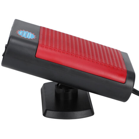 12V 150W Auto-Heizlüfter mit Ionisator, Defroster und Scheibenentfeuchter – Schwarz und Rot