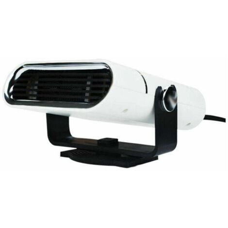 12V 150W Chauffage de voiture. Chauffage Allume Cigare 12V Voiture. Dégivreur de Pare-Brise Voiture. séchoir Automatique de Chauffage et de Refroidissement avec Prise Blanc