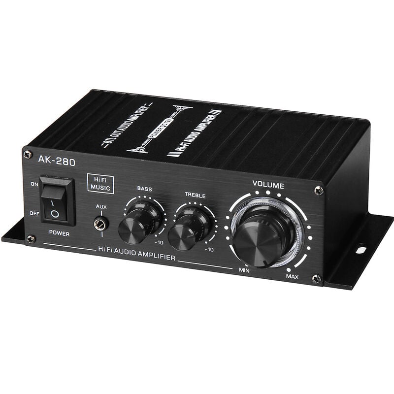 Image of Drillpro - 12V 150W HiFi Car Power Amplifier Mini Digital Audio Stereo fm amp Telecomando lbtn