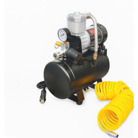Преносим Компресор за помпане на гуми с маркуч – 12V, 15A, 3L, 150PSI, 60L/min