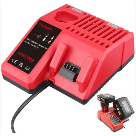 12V-18V Ersatzladegerät für Milwaukee M18 M12 M12-18C MIL-M18-CH01 48-59-1812 N14 Milwaukee 12V Ladegerät