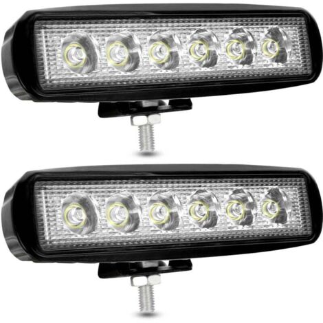 12V 18W LED-Arbeitsleuchte, LED-Scheinwerfer für Auto, 12V LED-Nebelscheinwerfer, 9200 lm Arbeitsleuchte für Auto, LKW, Traktor, SUV, Boot [2er-Pack]
