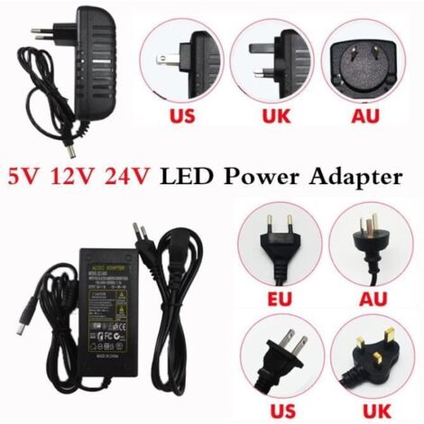 12V 1A -Adaptateur de chargeur,5V 12V 24V 1A 2A 3A 5V 6A 7A 8A 10A,alimentation électrique batterie 100 240V pour bande LED,trans