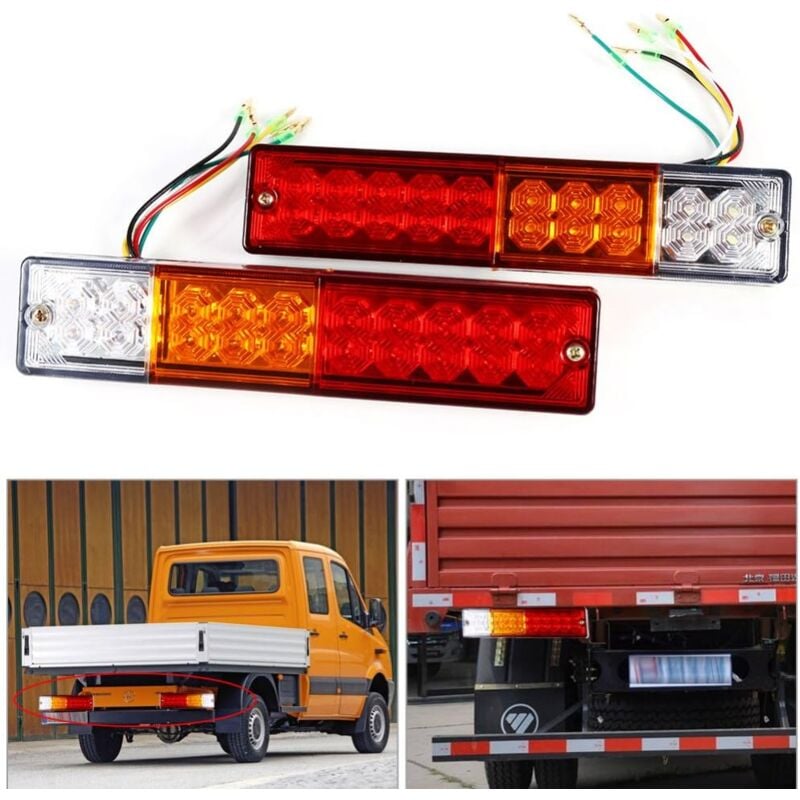 12V 20 led Tail Light atv Remorque Camion Yacht Car-Remorque Feu arrière Feux arrière
